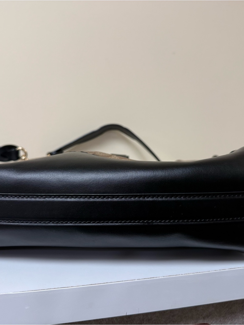 Coach Chelsea Champlain Amber Hobo Shoulder Bag Signature C & Black Leather Trim - Picture 9 of 16
